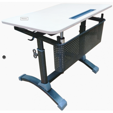 "Ламифорка - 1" Одноместное учебное место-трансформер,объемный фронтон,с регулировкой наклона столешницы, полуавтоматическая регулировка роста - ГАЗОВЫЙ ЛИФТ, №2-6