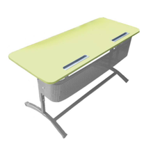 Стол ученический "Асташка -2" двухместный регулируемый, объемный фронтон, с регулировкой наклона столешницы, №2-4, 4-6