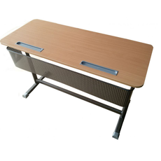 Стол ученический "Киташка - 2" двухместный регулируемый, объемный фронтон,с регулировкой наклона столешницы
