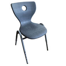 Стул ученический с цельным пластиком ДВУХСЛОЙНЫМ ДЫШАЩИМ Регулируемый №2-4, 4-6