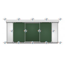 Раздвижная рельсовая система досок