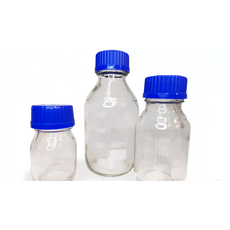 Банка лабораторная стеклянная 250 мл, с делениями, с навинчив. крышкой, светлое стекло, уп.48,70 шт.