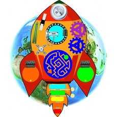 Бизиборд "Ракета с планетой"