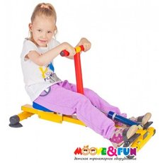 Детский гребной тренажер с одним рычагом