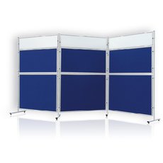 Доска модерационная текстильная 2x3 TMT1260 120х60 двусторонняя серая, алюмин.рамка