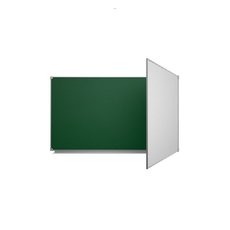 Двухэлементная школьная доска (мел) 2250х1000 эмалированная