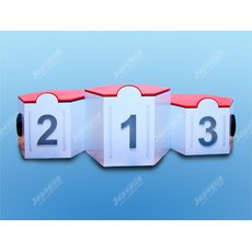 Электрифицированный интерактивный наградной пьедестал "Первый, второй, третий"