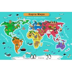 Игровое поле- крышка для планшета Карта мира