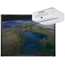 Интерактивная доска 78" ActivBoard Touch DryErase 10 касаний, ПО ActivInspire | УКФ проектор Casio XJ-UT331X | Настенное крепление