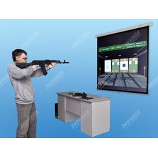 Интерактивный беспроводной лазерный стрелковый тренажер "Штурмовик-2" (мультимедийная система, массогабаритные макеты оружия)