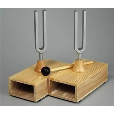 Камертоны на резонансных ящиках с молоточком