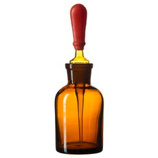 Капельница Страшейна 2-60 мл, темное стекло, с притертой пробкой- пипеткой, уп.12 /288 шт