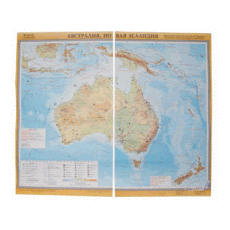 Карта Австралия и Новая Зеландия