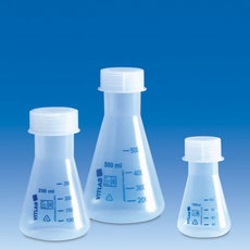 Колба коническаяи 250 мл,с дел.с навинч.крышкой,п/п,уп.6 шт