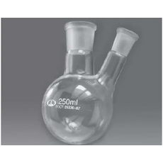 Колба круглодонная с двумя горловинами и шлифами