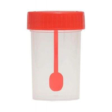 Контейнер для биопроб, 120 мл со шпателем, с завинч. крыш.,стерильный,п/п,инд.уп