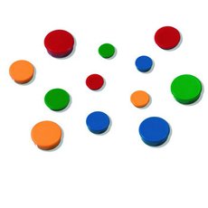 Магниты для доски 40мм 2x3 АМ140/00 10шт/уп. цветные