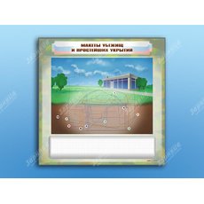 Магнитно-маркерная доска "Макеты убежищ и простейших укрытий" с комплектом фолий и тематических магнитов