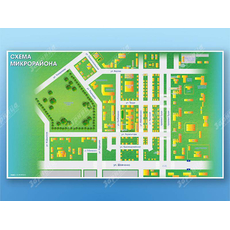Магнитно-маркерная доска "Схема микрорайона"