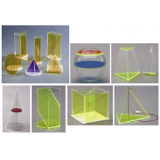 Набор прозрачных геометрических тел с сечением разборный большой