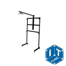 Напольная мобильная стойка для интерактивных досок с площадкой для крепления проекторов к стойке