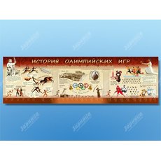 Настенное полотно "История Олимпийских игр" (10000 х 3000 мм)