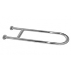 Поручень неоткидной двухопорный, нержавеющая полированная сталь
