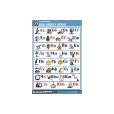 Русский алфавит в картинках (с транскрипцией)(70*100 винил)