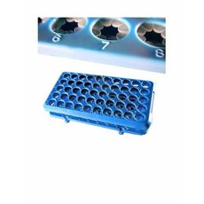 Штатив д/пробирок 10-18 мм, 50 гнезд, с силиконовыми фиксаторами