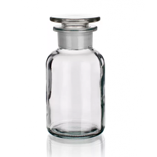 Склянка лабораторная 250 мл из светлого стекла с широкой горловиной и притертой пробкой, уп.6 шт. / кор. 72 шт.