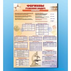 Стенд "Формулы для решения задач по химии"