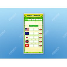Стенд информационный маркерный "Курсы валют"