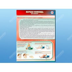 Стенд "Первая помощь при пожаре"