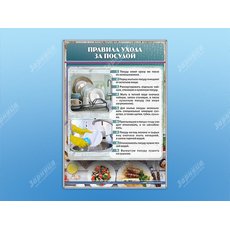 Стенд "Правила ухода за посудой"