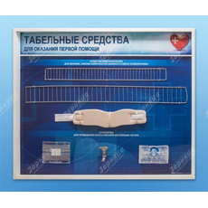 Стенды "Табельные средства для оказания первой помощи" (образцы под оргстеклом)