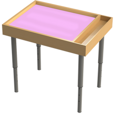 Стол на ножках для рисования песком Радуга светозвуковой с отсеком (кармашком) для песка