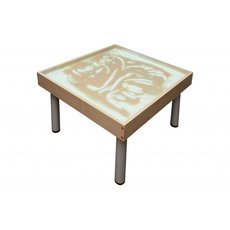 Столик на ножках для рисования песком РАДУГА. Подсветка белая.