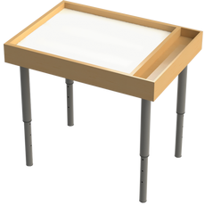 Столик на ножках для рисования песком РАДУГА с белой подсветкой, с отсеком (кармашком) для песка