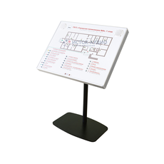 Тактильно-звуковая мнемосхема 820х620 в комплекте с наклонной стойкой