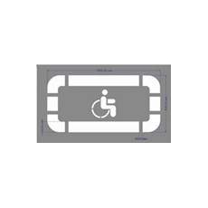 Трафарет для отрисовки знака стоянки для инвалидов  Размер 1600 х 800 мм