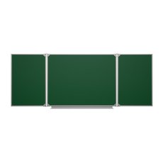 Трехэлементная школьная доска (мел) 3400х1000 эмалированная