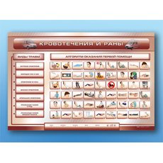 Трехсекционный базовый комплект "Травмы. Кровотечения. Ожоги" для учащихся общеобразовательных учреждений