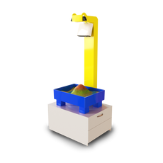 Тумба для интерактивной песочницы "Островок" на колёсиках