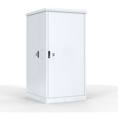 Шкаф уличный всепогодный напольный 12U (1000х600) электроотсек три двери