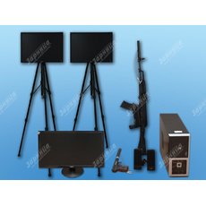 Учебно-тренировочный комплекс огневой подготовки "Стрелец-2/М" (мишень-монитор, массогабаритные макеты оружия АК и ПМ)