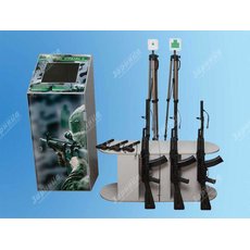 Учебно-тренировочный комплекс огневой подготовки "Стрелец-5" (массогабаритные макеты оружия 3 АК и 3 ПМ, металлический шкаф, сенсорный антивандальный монитор)