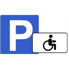 Знак "Парковка для инвалидов" (2 знака в комплекте и крепеж к ним, по ГОСТ 6.4 и 8.17, хомут универсальный диаметр 40-90мм)
