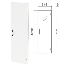 Дверь со стеклом IP40 2000x750мм