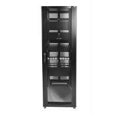 Шкаф серверный ПРОФ напольный 42U (600х1200) дверь перфорированная 2 шт черный в сборе
