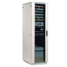 Шкаф телекоммуникационный напольный 47U (600х600) дверь стекло